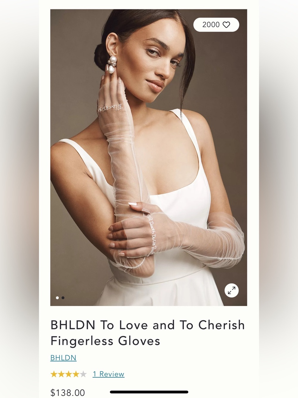 BHLDN To Love and To Cherish
Fingerless Gloves